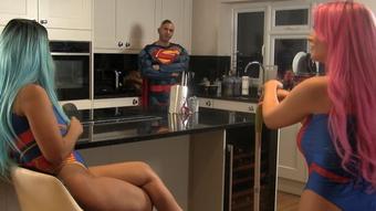 Super Hero's Day off threesome fuck (CutieDaisyMay093)