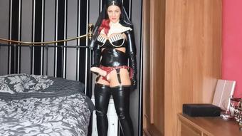 Latex Nun Turns You Into A Strap On Slut (Ruby_Onyx)