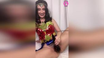 Your Little Sister Cosplays Wonder Woman (LittleBunnyB)