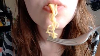Girl Eating Noodles ASMR (EveYourApple)