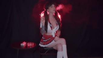 Sexy School Girl Smokes 100s (Dani Lynn)