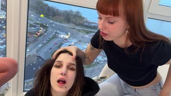 ppfemdom - Mistresses Spit In Slave Girl's Mouth, and She Spits In You - Spitting Hierarchy Lezdom (ppfemdom)