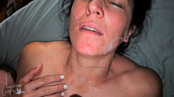 Long deepthroat session ends with missionary and a facial (IncandescentCouple)