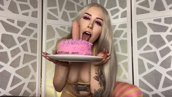 Pink Drip Cake Sitting Dildo Fucking (Pink Drip)