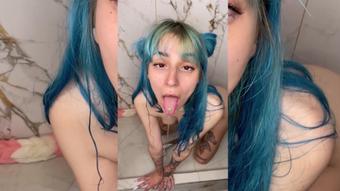 AHEGAO AND DROOLING IN A SHOWER (cutielanalova)