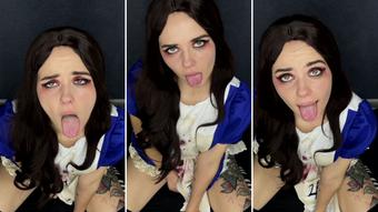 Alice cosplay - Ahegao and Fun - Dec 2, 2022 (Lil cosplay slut)