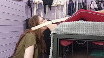 Footbitch training with smelly nylon socks (MistressPriest)