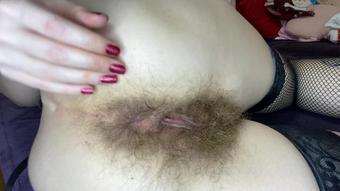 Cuteblonde666 Close Up Hairy Pussy Dildo Play (cuteblonde666)