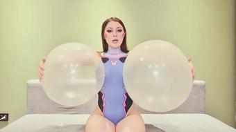 Spookyboogie - D.Va Gets Horny With Giant Balloons - Manyvid (SpookyBoogie)