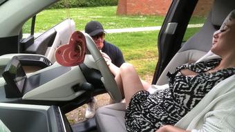 Car Fun - Sub Licks Feet & Cums (SuzieLove212)