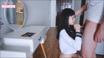 Asamisusu Well Behaved Blowjob Lick The Meat Stick Hard And Get Fucked In Front Of T (MIX)