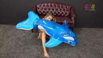 Chelsea Inflates  Blue Translucent Whale (Custom Fetish)