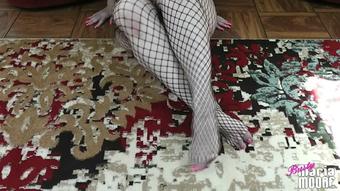 Fishnets and Hot Pink Toes (Maria Moore)
