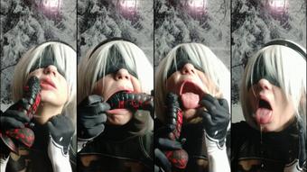 Nier Automata: intense deepthroat - Apr 10, 2020 (Lil cosplay slut)