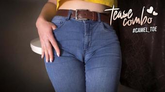 Sexy Milf Teasing Her Big Cameltoe In Tight Blue Jeans (teasecombo)