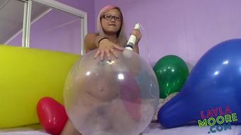 Balloon Masturbation with Little Mina (LaylasFuckingClips)