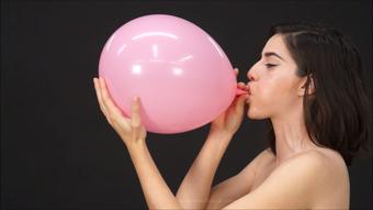 Anna's First 2 Balloon Blow to Pop (Custom Fetish)