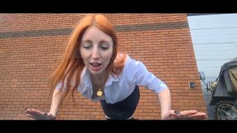student climbs on car and masterbates (Red_firesquirt)