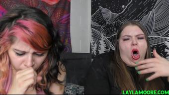 Layla & Mona Have a Smoking Coughing Fit (LaylasFuckingClips)
